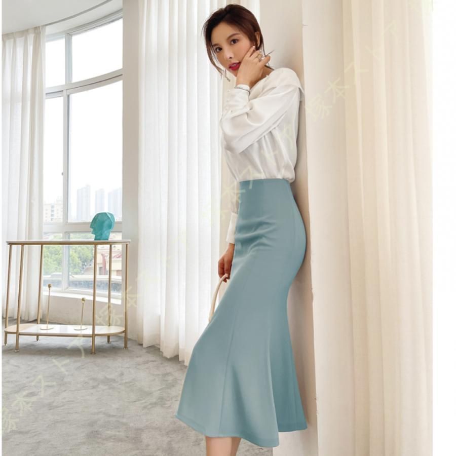 スカート ひざ丈 レディース 春 夏 春夏 マーメイド 膝丈 タイトスカート ミディアム丈 ペンシルスカート ロング丈 ミモレ丈 黒 ハイウエスト 大人 フォーマル kkkuvm