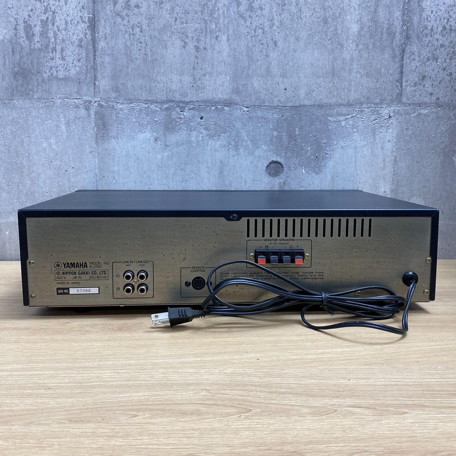 D-02041 YAMAHA ヤマハ K-750 カセットテープレコーダー 現状品