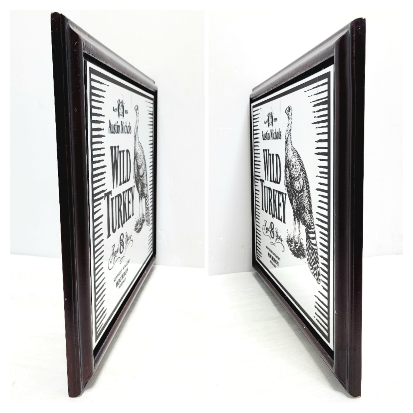 【希少・コレクション】ワイルドターキー　パブミラー Wild Turkey 壁掛 希少・コレクション】ワイルドターキー パブミラー Wild Turkey 壁掛