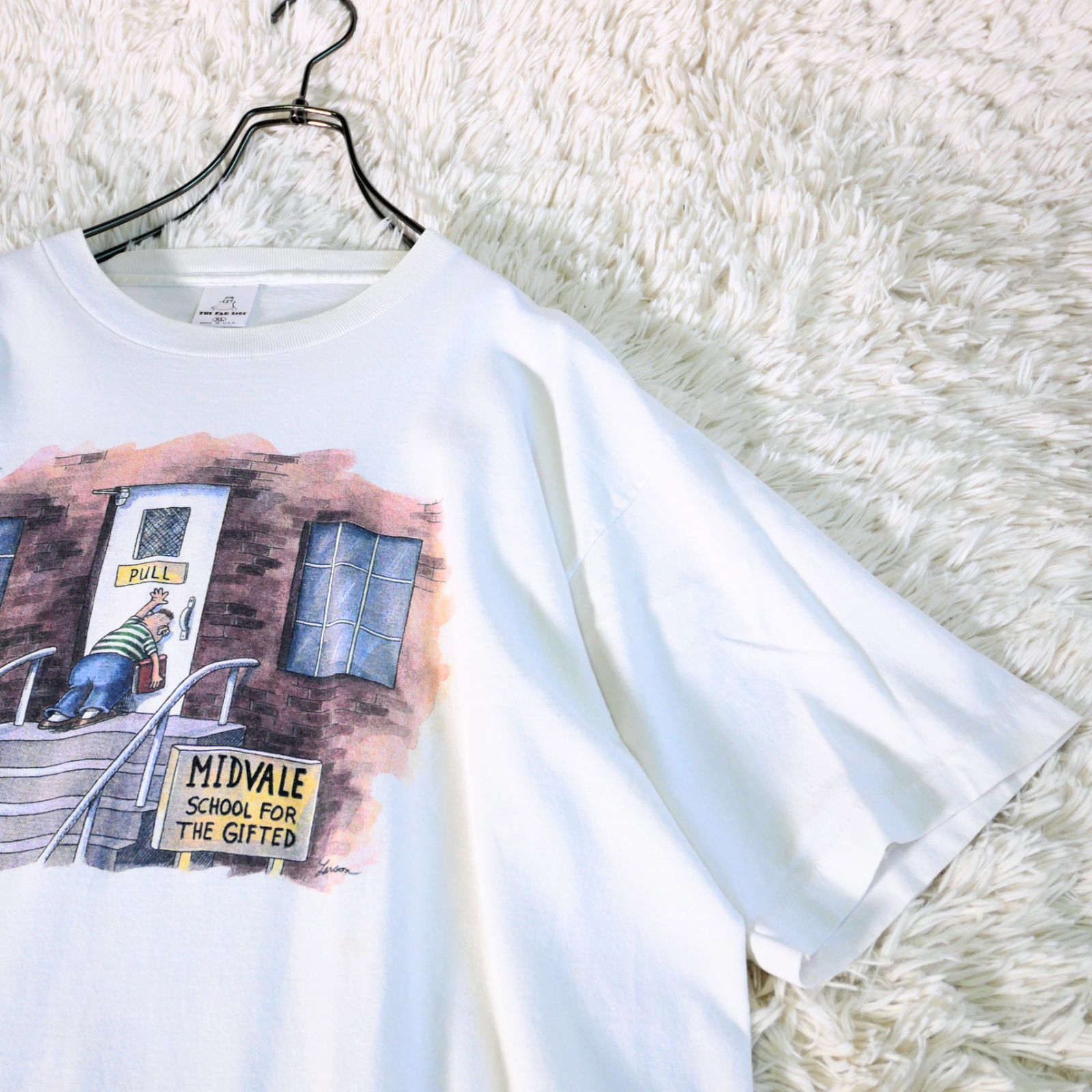 The Far Side 80s USA製 「 PULL」 Gary Larson T-shirt/XL - メルカリ