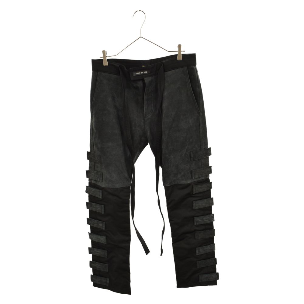 FEAR OF GOD (フィアオブゴッド) Sixth Collection Nubuck Nylon Pants 6thコレクション  ヌバックナイロンパンツ 異素材 ベルクロ ブラック