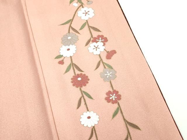 平和屋着物○訪問着 糸車舞蝶花文 暈し染め 金彩 ロング丈 正絹 逸品