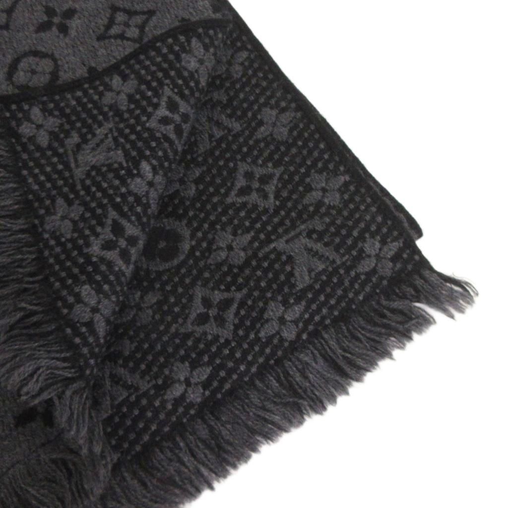 ルイヴィトン LOUIS VUITTON モノグラム エシャルプ クラシック マフラー ストール フリンジ ウール M78526 黒 ブラック 小物 SIROKUMA-CORPORATION_COM