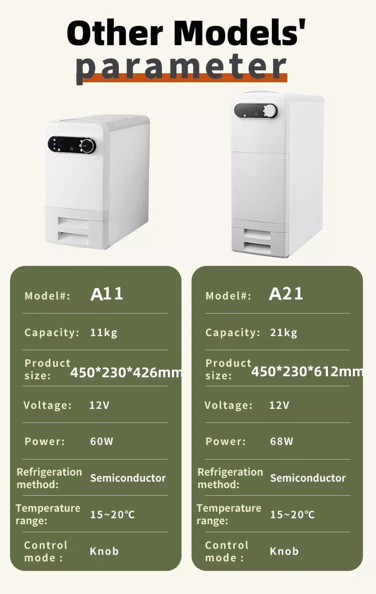  保冷米びつ大容量 ライスストッカー 米びつ KOEDA 冷蔵庫用 電子スマート恒温 米を冷蔵保存インテリジェントな温度制御 密閉米びつ充電式ストロングモード 省エネモード容量11 KG 保存容器 食品保存容器 保存容器 ケース