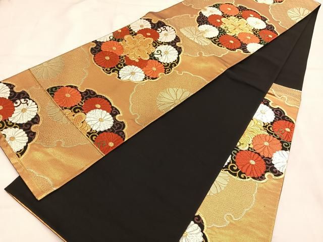 平和屋着物□西陣 河合美術織物謹製 六通柄袋帯 唐織 雪輪花唐草文