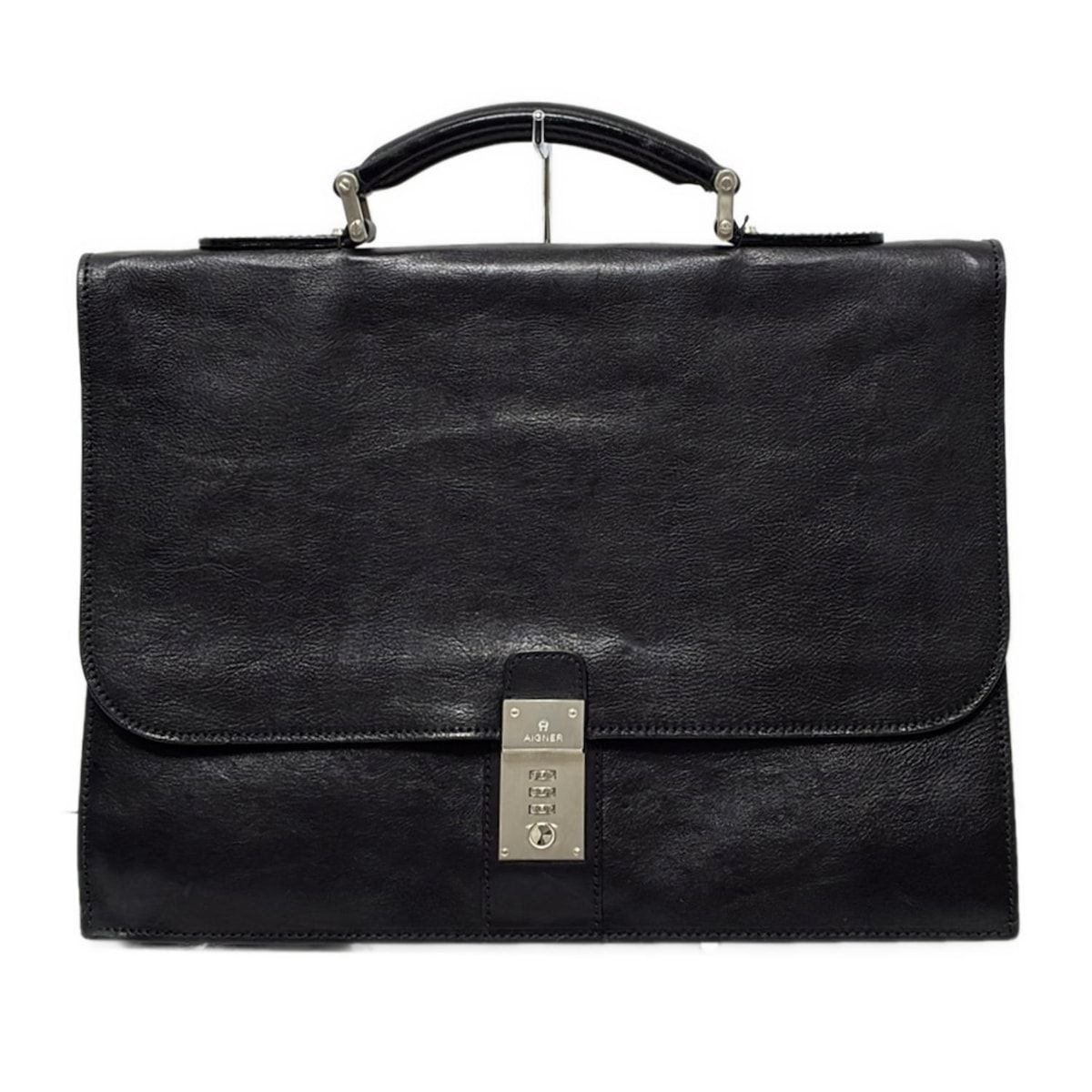 AIGNER アイグナー ビジネスバッグ - 黒 本体ロックナンバー 000 レザー