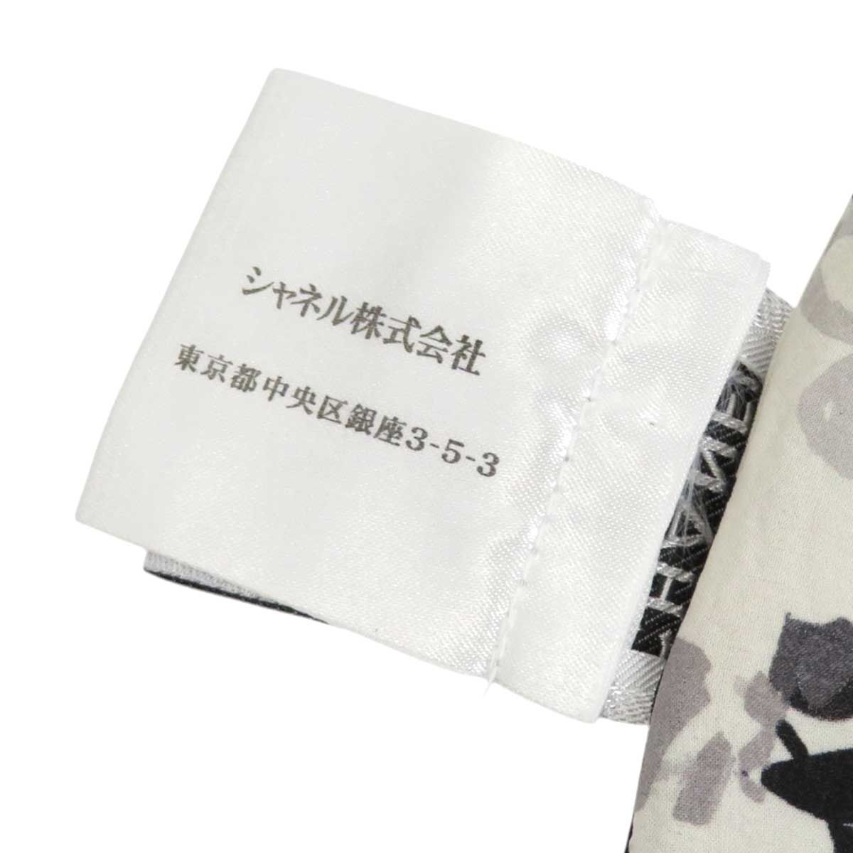 シャネル ココマーク フラワー 総柄 シルク キャミソール  P25641 レディース ブラック アイボリー グレー 中古 【アパレル・小物】 シャネル ココマーク フラワー 総柄 シルク キャミソール P25641