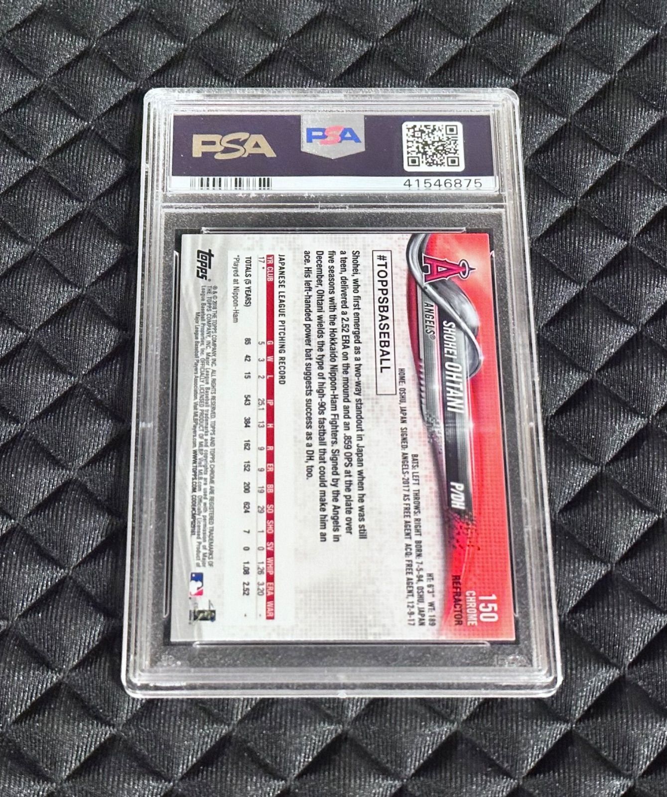 大谷翔平 2018 Topps Chrome RC PSA 10 - メルカリ