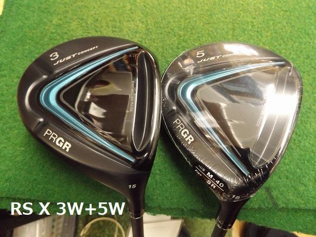 2983 RS X 3W+5W 純正カーボン SR カバー有 セット プロギア アールエスＸ フェアウェイウッド .2943