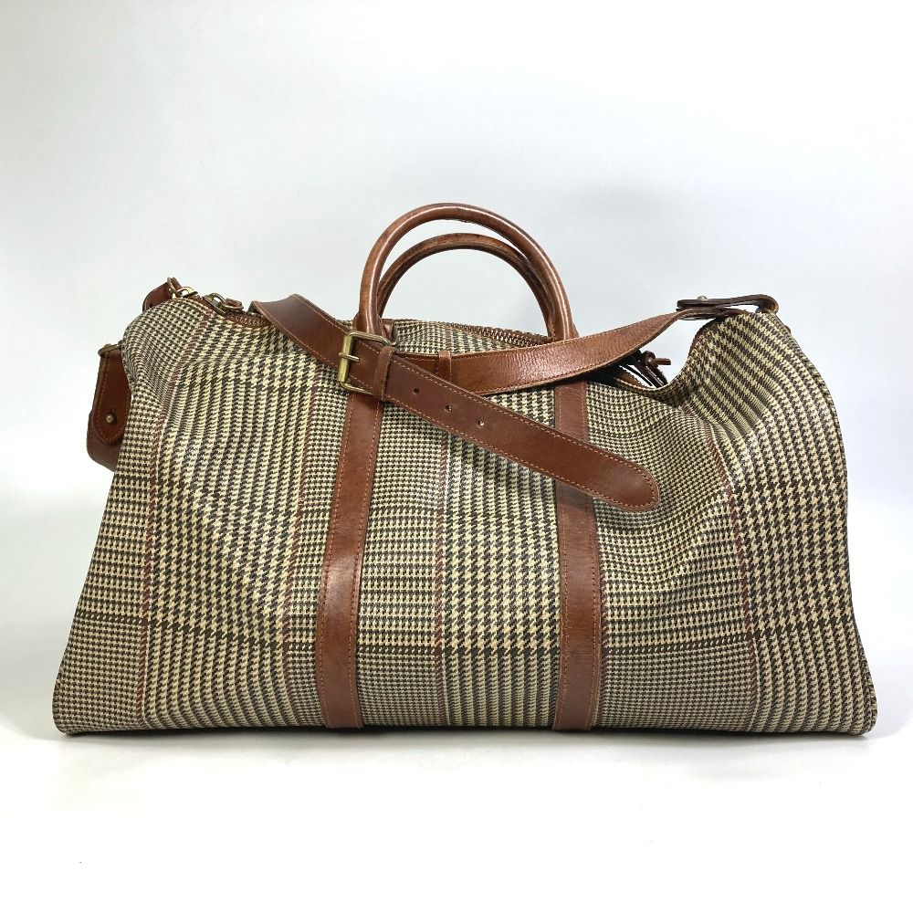 ポロラルフローレン レザー ボストンバッグ シボ革 2WAY