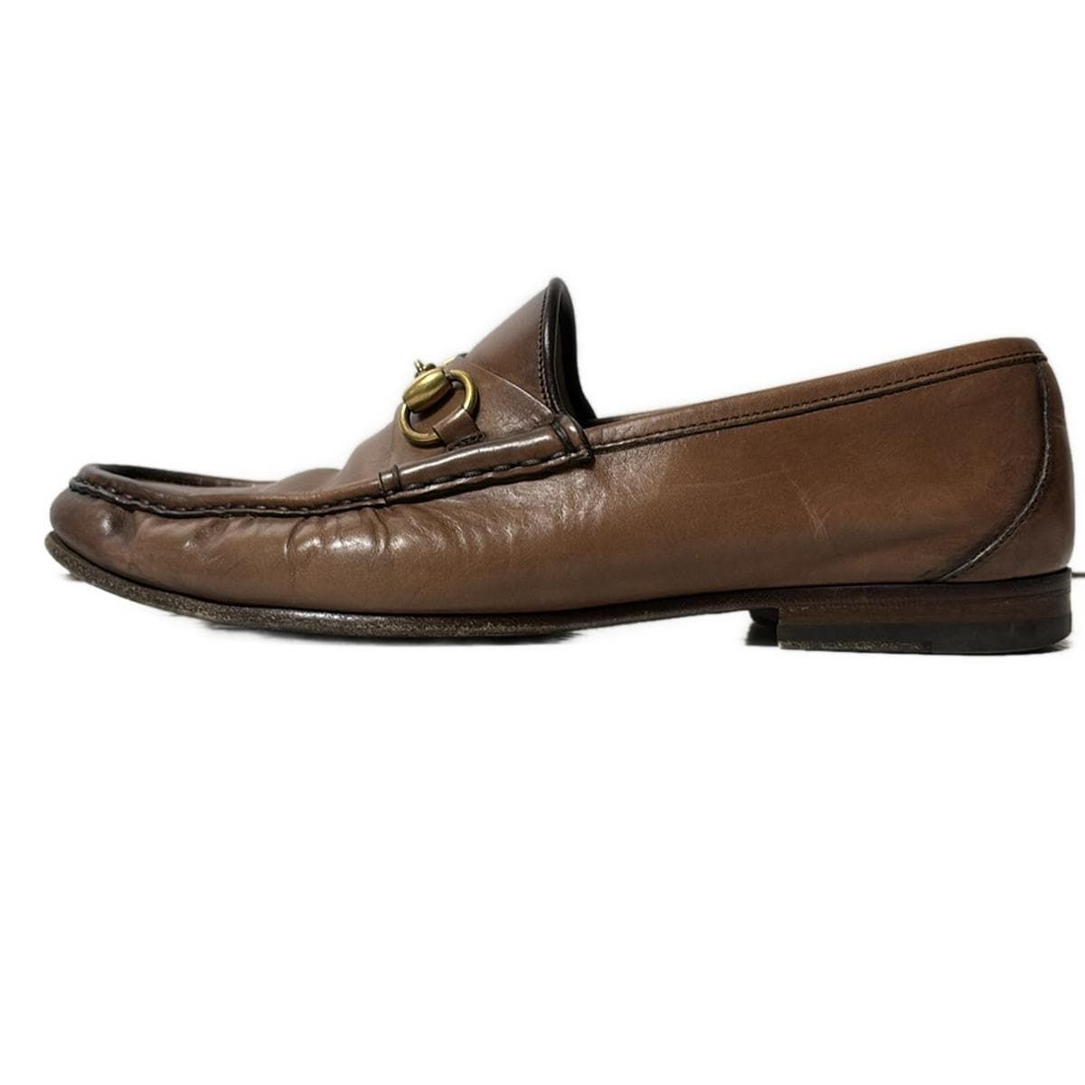 GUCCI グッチ ローファー 8 1|2 メンズ ホースビット ブラウン 1953 コレクション レザー