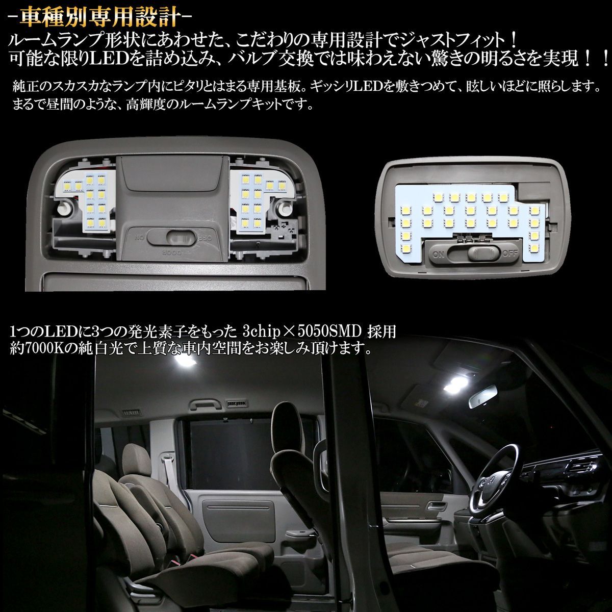RP1 RP2 RP3 RP4 RP5 ステップワゴン スパーダ LED ルームランプ 室内灯【メール便】 - メルカリ