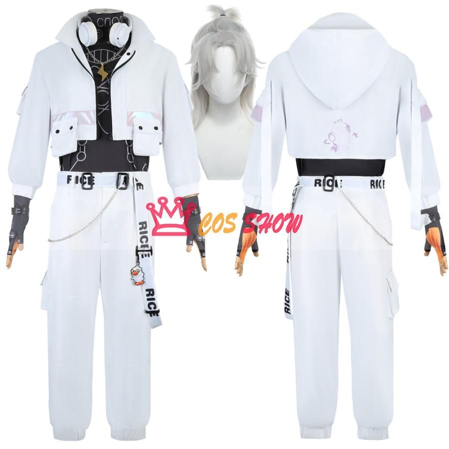第五人格 Identity V ダックコラボ コラボ 囚人 ルカ バルサー コスプレ衣装 ホワイト cosplay仮装 日常服 イベント クリスマス ハロウィン