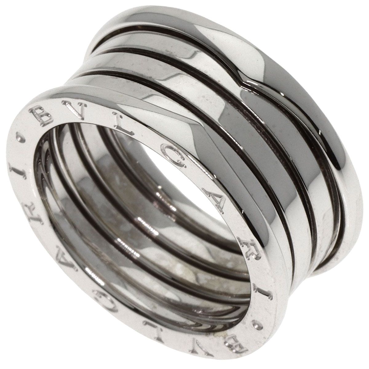 BVLGARI ブルガリ B-zero1 ビーゼロワン 4バンド 59 リング 指輪 K18WG メンズ