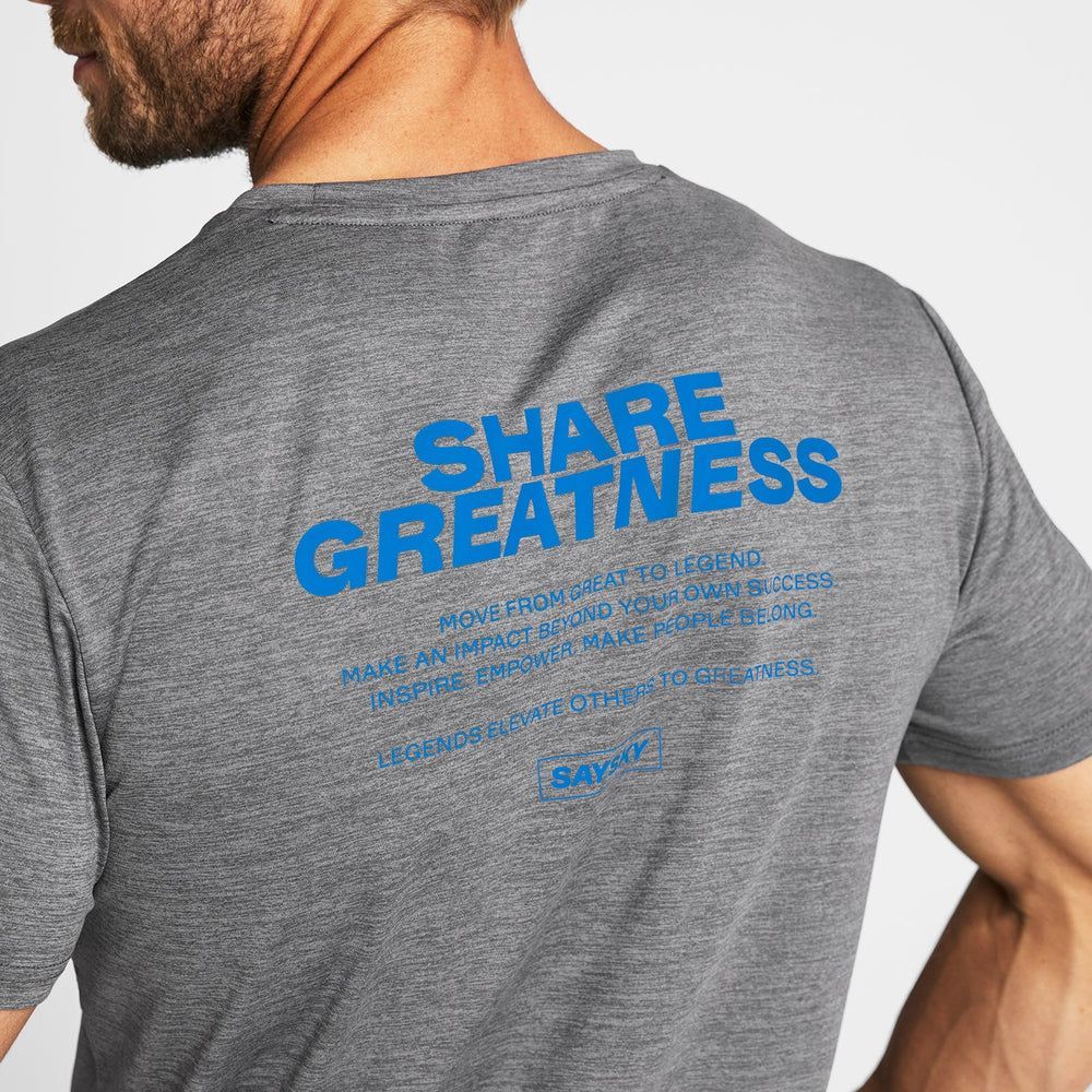 SAYSKY ランニングTシャツ OMRSS21c6004 Statement Pace T-shirt - Grey メンズ LLC-HASEGAWATOSO_COM