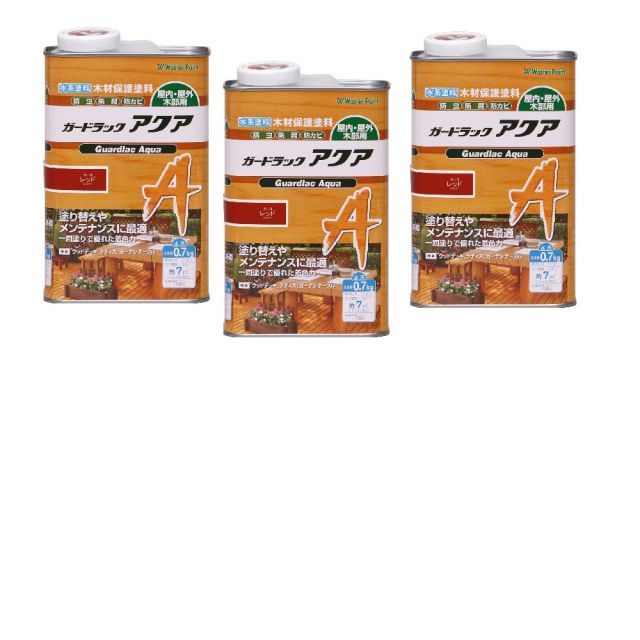 和信ペイント ガードラック アクア Ａ−１４ レッド 0.7kg ３缶セット