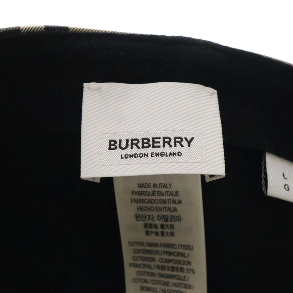 BURBERRY (バーバリー) ノバチェック バックワッペンロゴ ベースボールキャップ 帽子 8026929 ベージュ