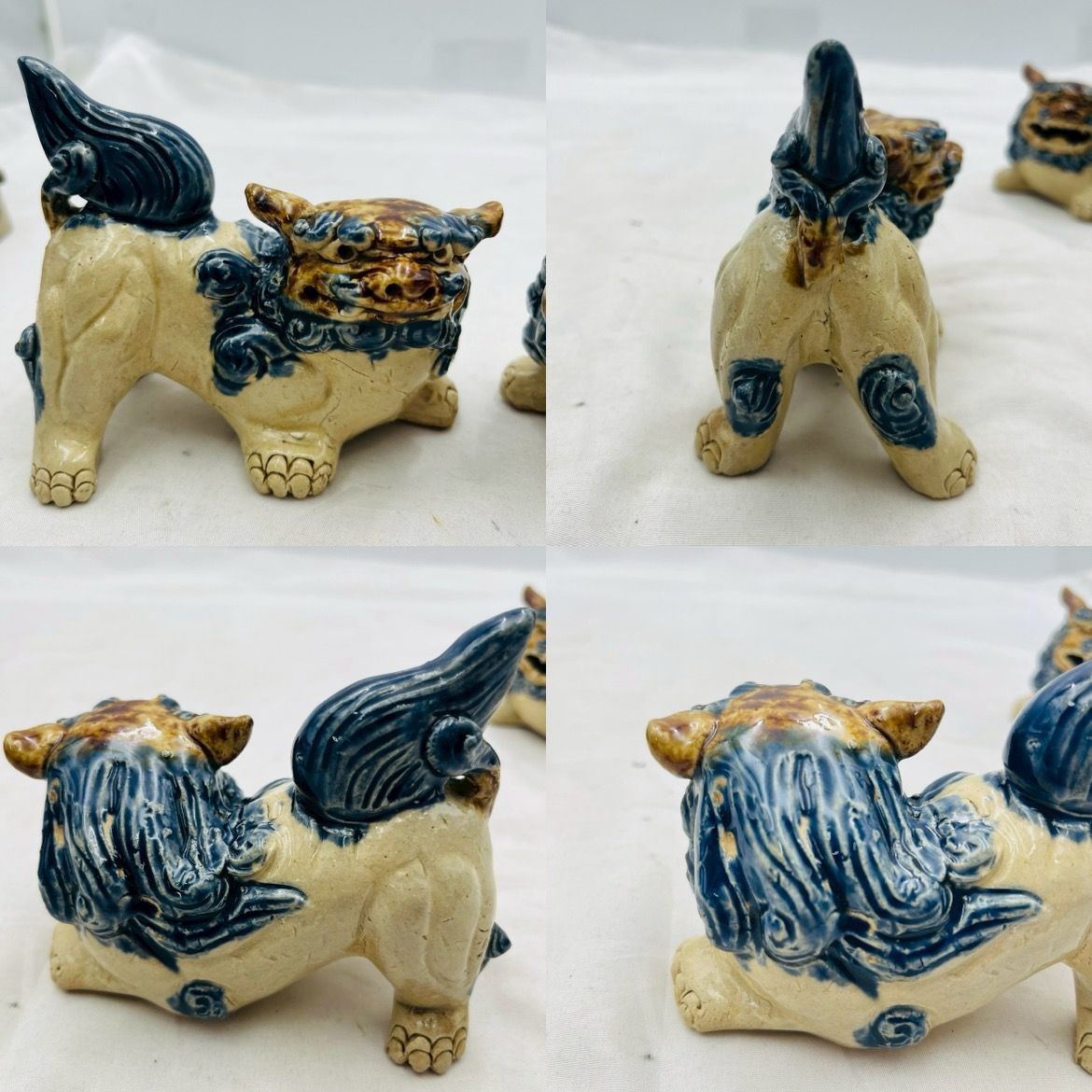 沖縄　琉球　島常賀作　面シーサー ヤチムン　やちむん　（壺屋焼） 沖縄 琉球 島常賀作 面シーサー ヤチムン やちむん （壺屋焼）