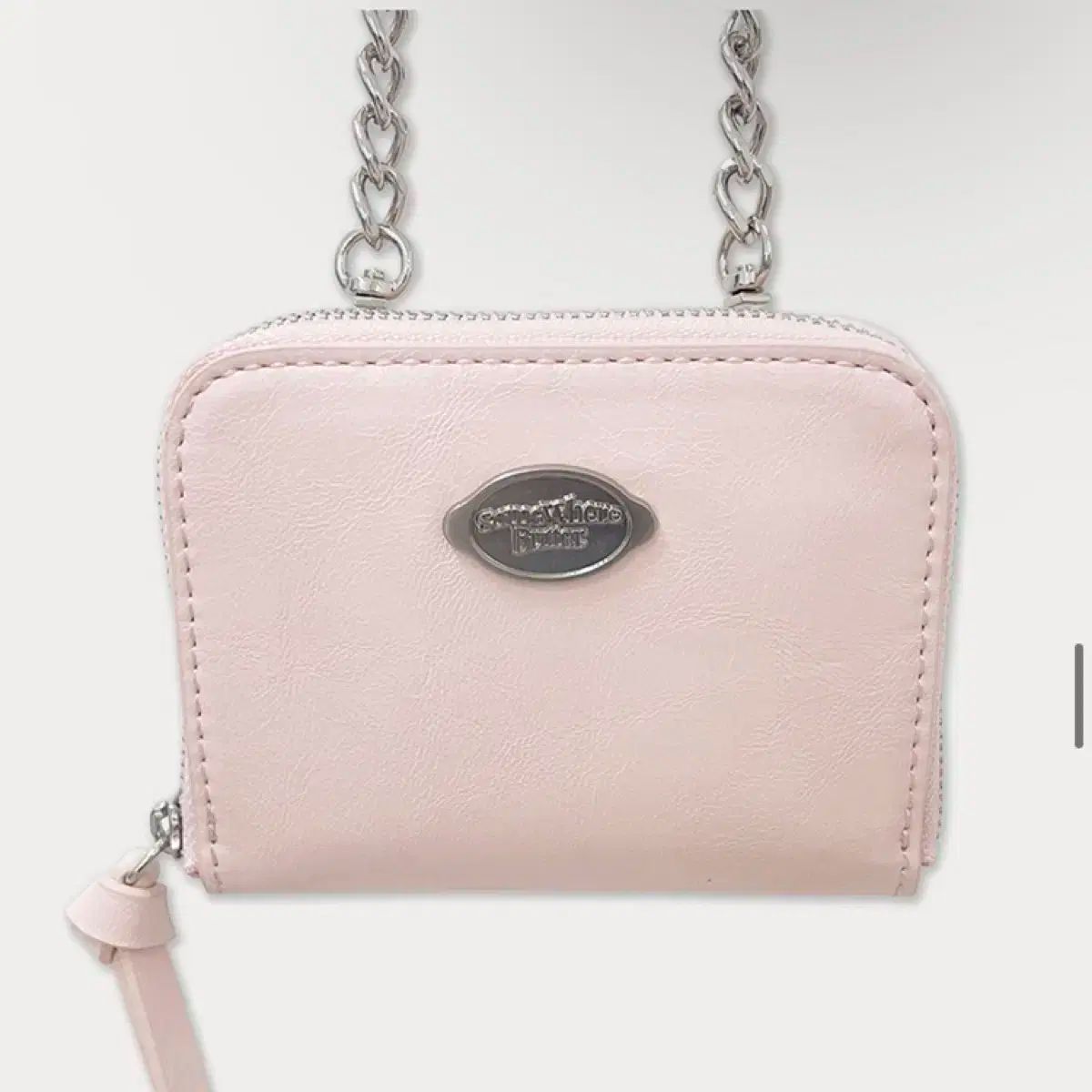 ◆SOMEWHERE BUTTER.◆ fle chain wallet light pink B23BA0128 SOMEWHEREBUTTER fle chain wallet クロスバッグ ライト ピンク