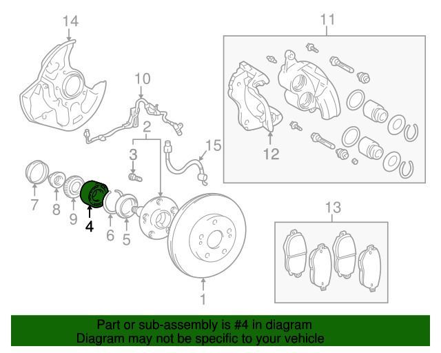 トヨタ 純正 アルテッツァ フロント ハブ ベアリング 左右セット LEXUS IS200 IS300 ALTEZZA Front Axle Hub Bearing Genuine