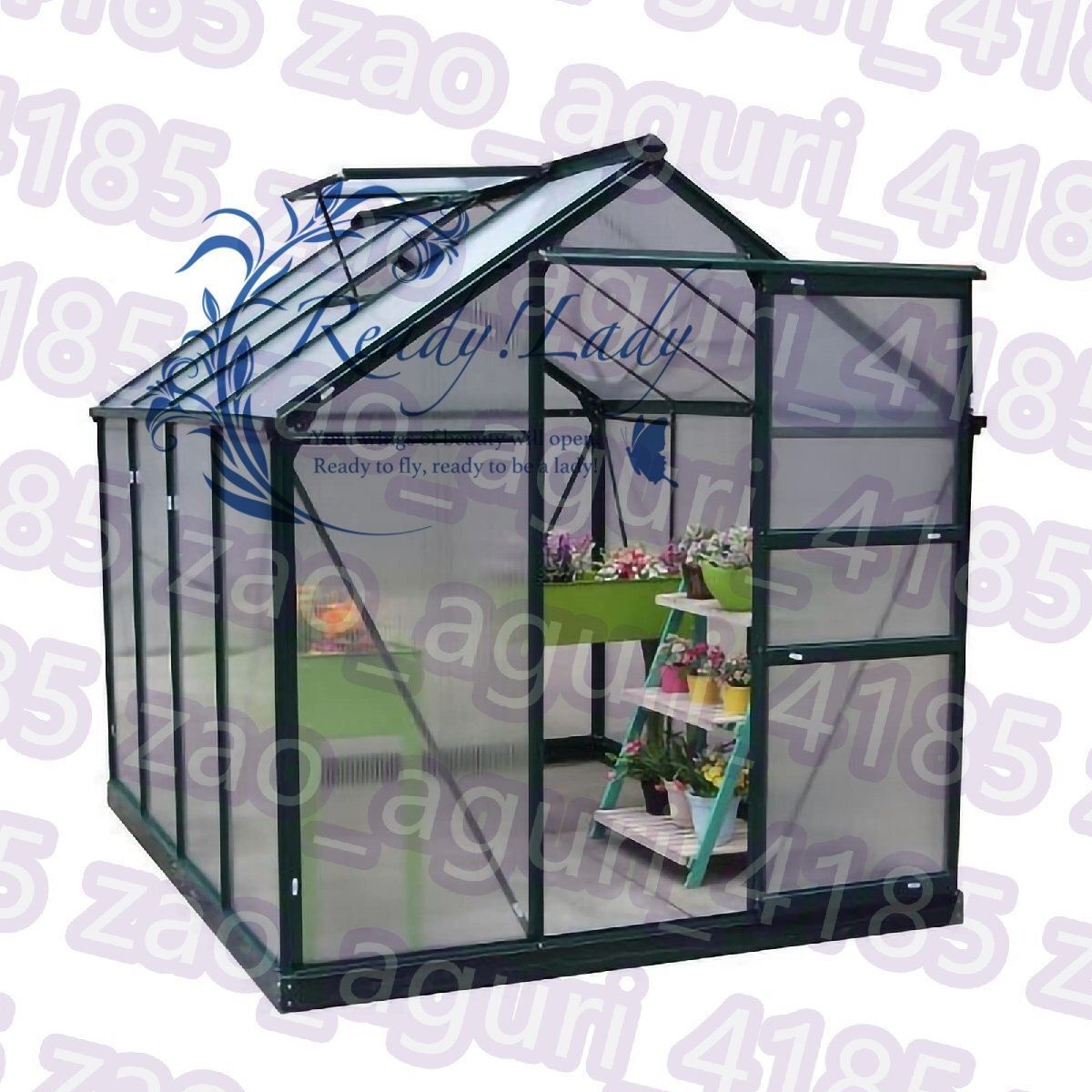 アルミ温室 家庭用温室 大型 190*122*213cm 花園温室 温室 家庭用 家庭
