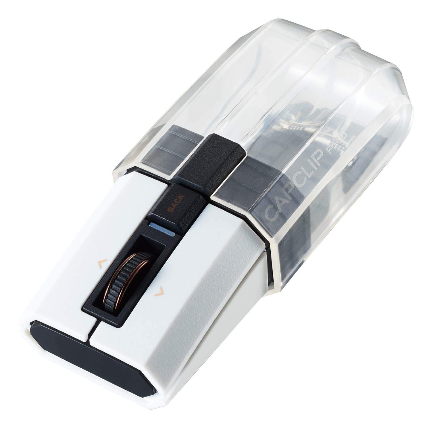 エレコム マウス Bluetooth (iOS・iPadOS対応) 充電式 静音 チルトホイール(横スクロール) プレゼンモード搭載 Ultimate Blue LED 4ボタン CapClip Pro ホワイト M-CCP1BBWH [ホワイト]