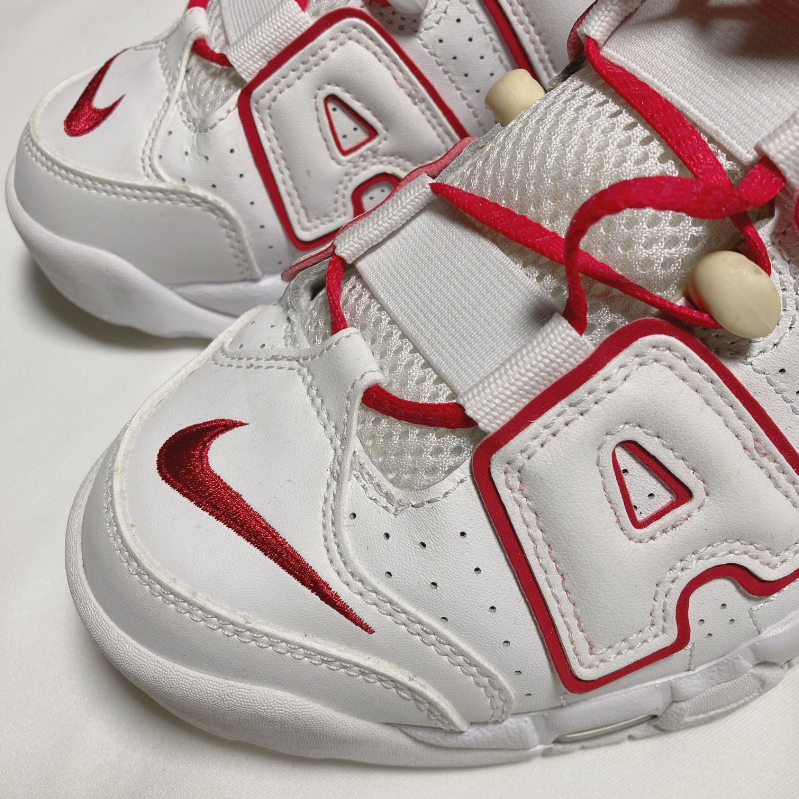 Nike air more hot sale uptempo red white