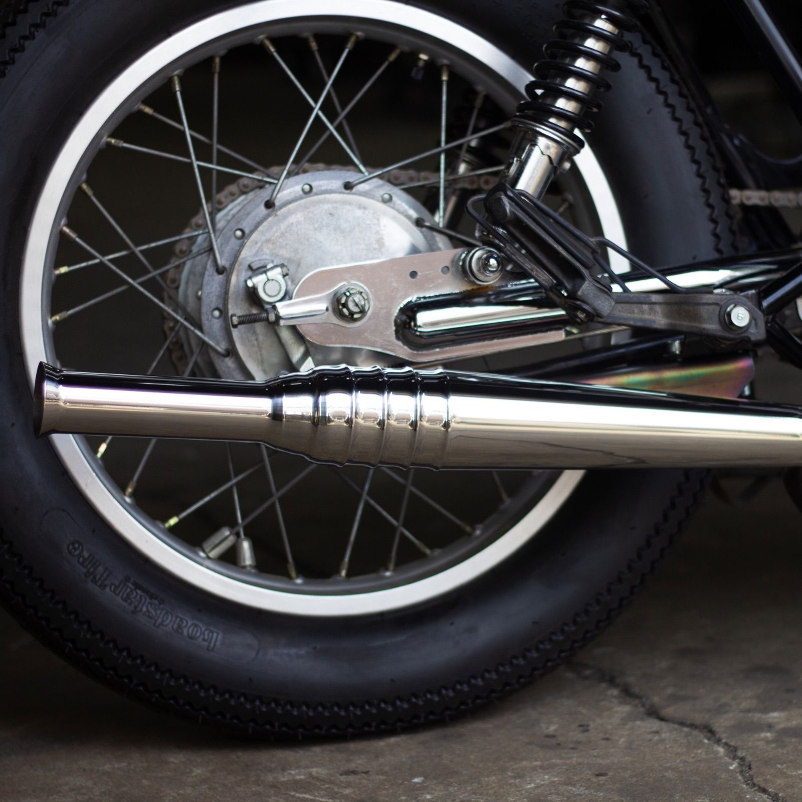 MOTOR ROCK SR400/500用 69トランペット 新型フルエキ ダウン キャブ車 