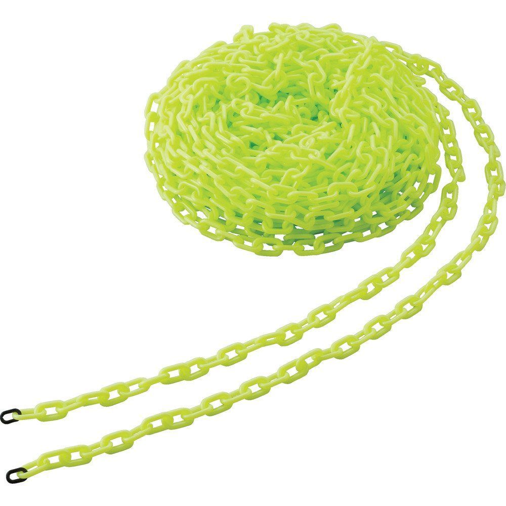 蛍光イエロー_8MM_30M_単品 TRUSCO トラスコ プラチェーン 8MMX30M 蛍光イエロー TPC-8LY