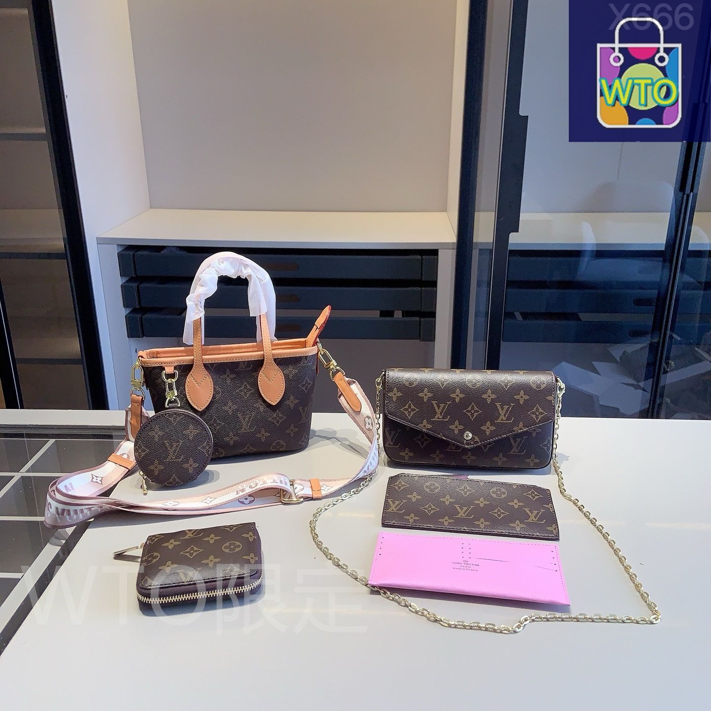 本日特価] 全新シリーズセット X666 - LV ショッピングバッグBB