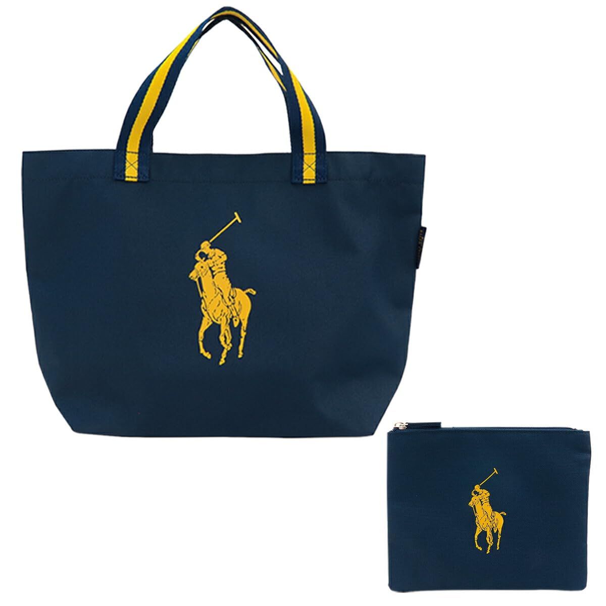 ポロ ラルフ ローレン POLO RALPH LAUREN ショッピングトートバッグ ポロポニー エコバッグ ポーチ付 コンパクト 折り畳み 0002114857 ネイビー