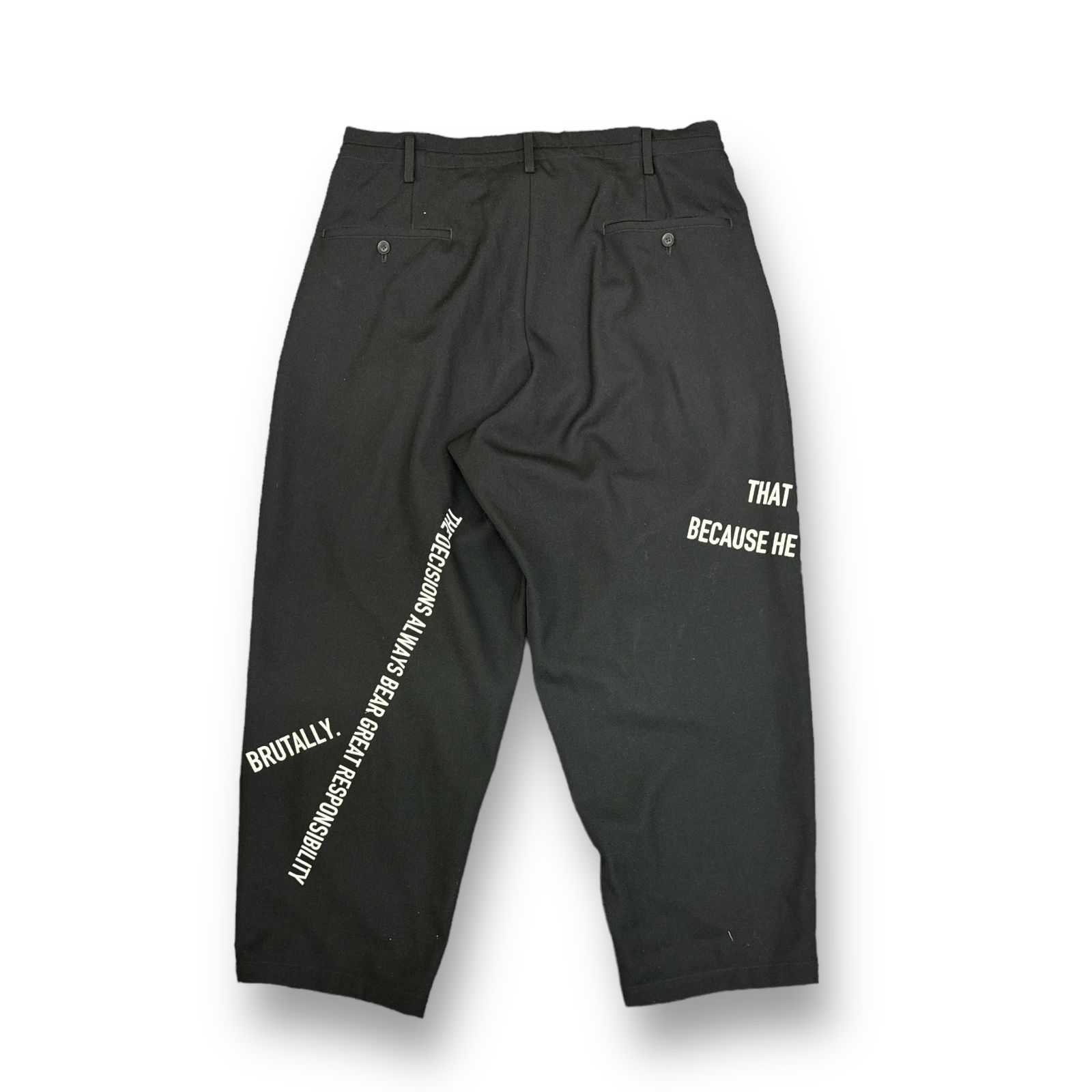定価114400円 Yohji Yamamoto POUR HOMME 21AW 2タックメッセージ 