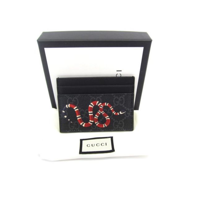 GUCCI グッチ キングスネーク プリント GGスプリーム カードケース ∠UP5217