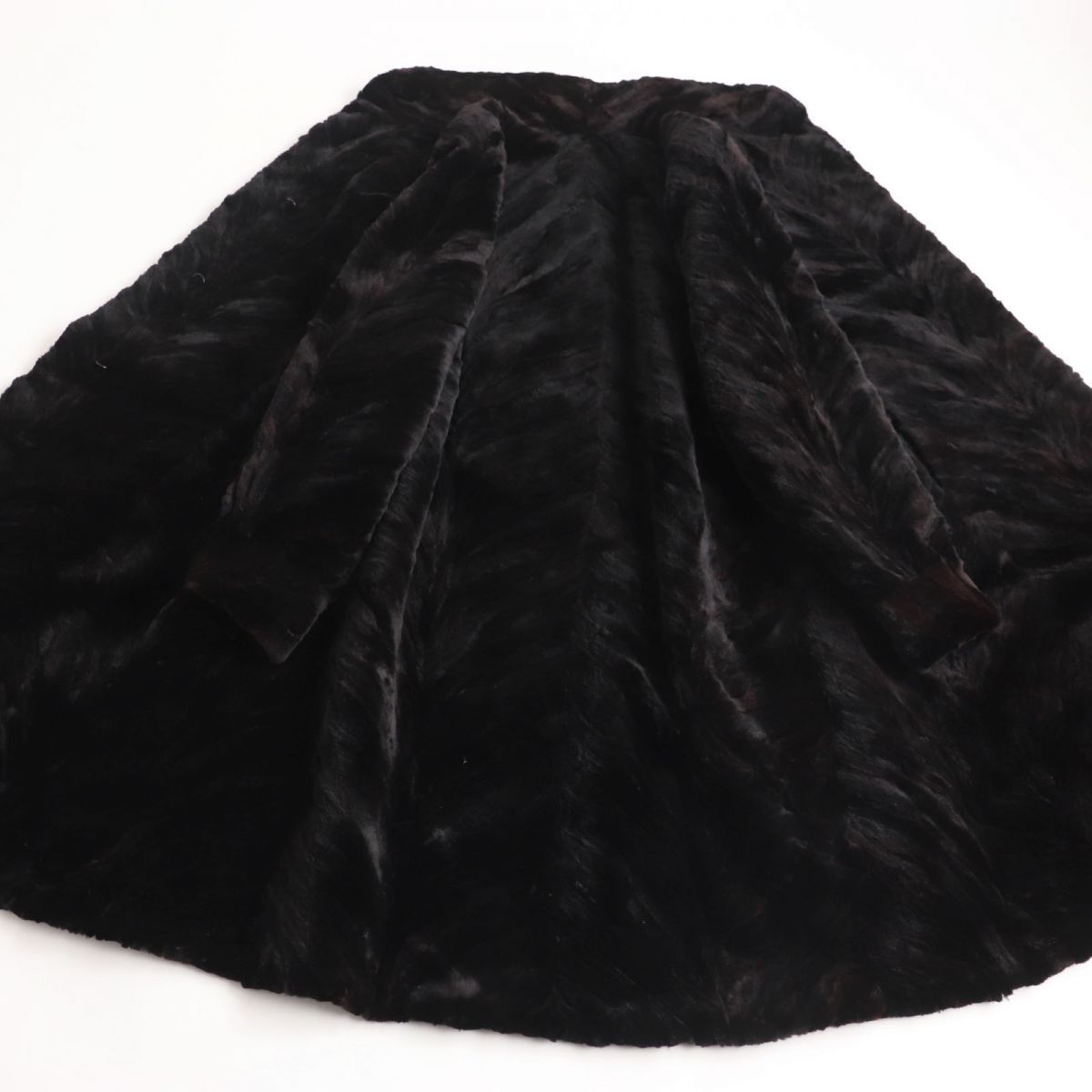美品☆MINK シェアードミンク デザイン 本毛皮超ロングコート