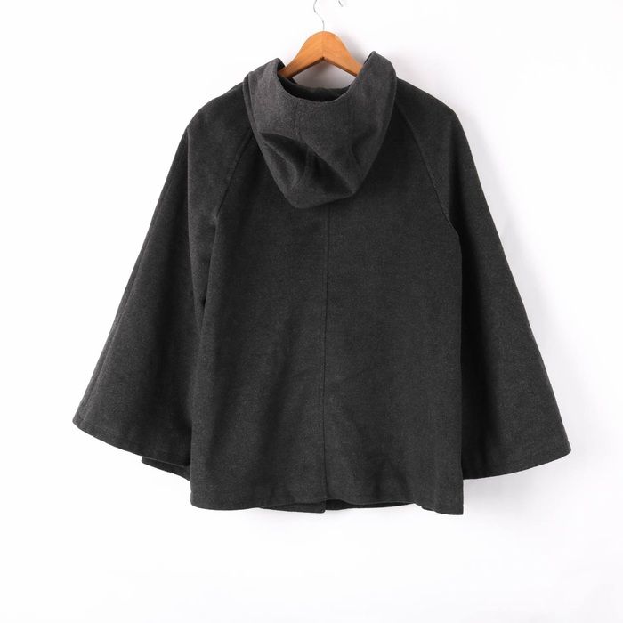 390【極美品】UNTITLED アンタイトル ウール混 フード コート 2