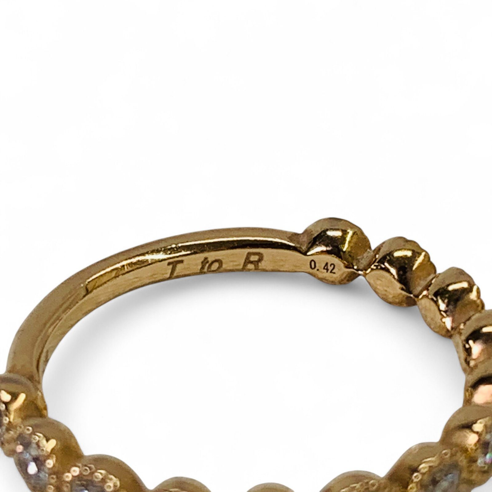 LUCIE ルシエ K18PG ダイヤ リング パニエ 0.42ct 指輪 6号