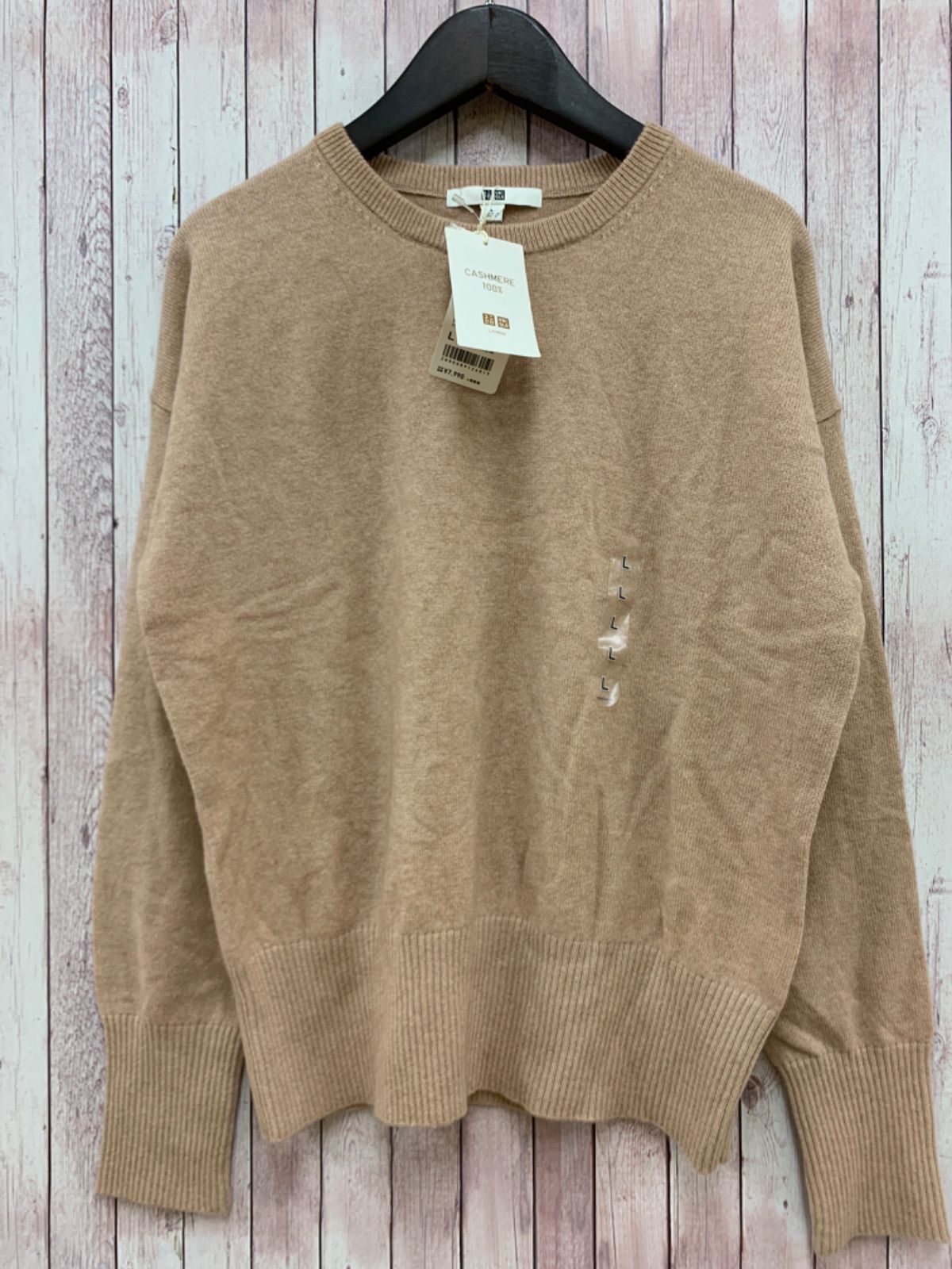 ☆未使用 UNIQLO ユニクロ カシミヤクルーネックセーター Lサイズ 251