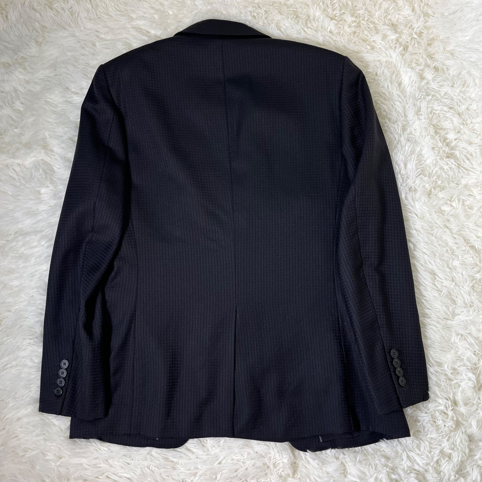 美品 Calvin Klein スーツ セットアップ 千鳥格子 シルク混 2B