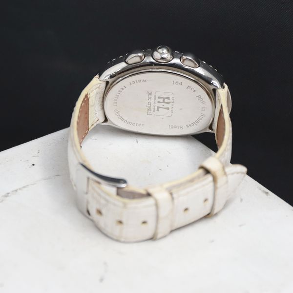 QZ 石付 HENRI-LUC CHAPUIS 164 白文字盤 クロノ デイト