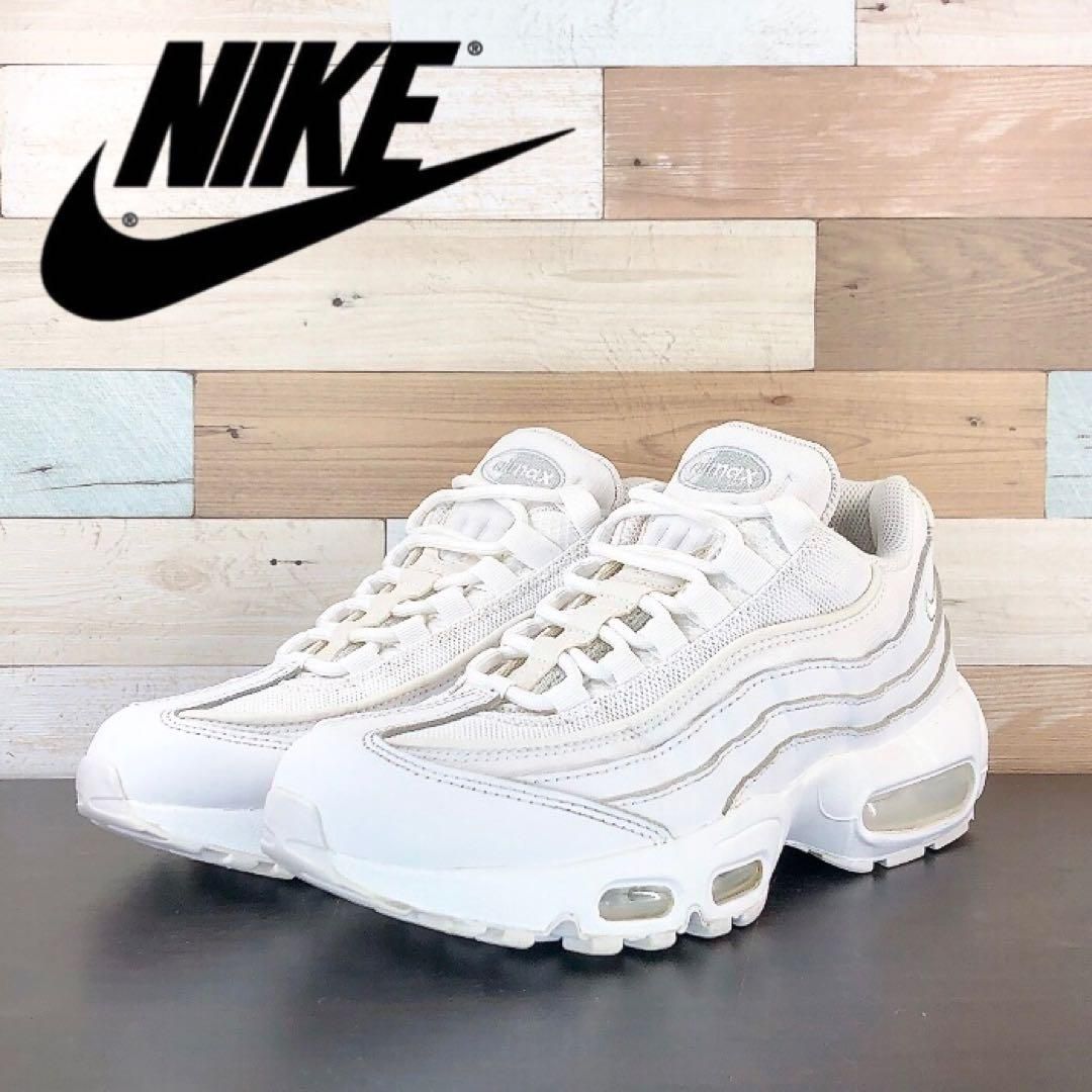 NIKE AIR MAX 95 ESSENTIAL ナイキ エア マックス 95 エッセンシャル ホワイト ホワイト グレーフォグ 24cm  U09011 CT1268-100 - メルカリ