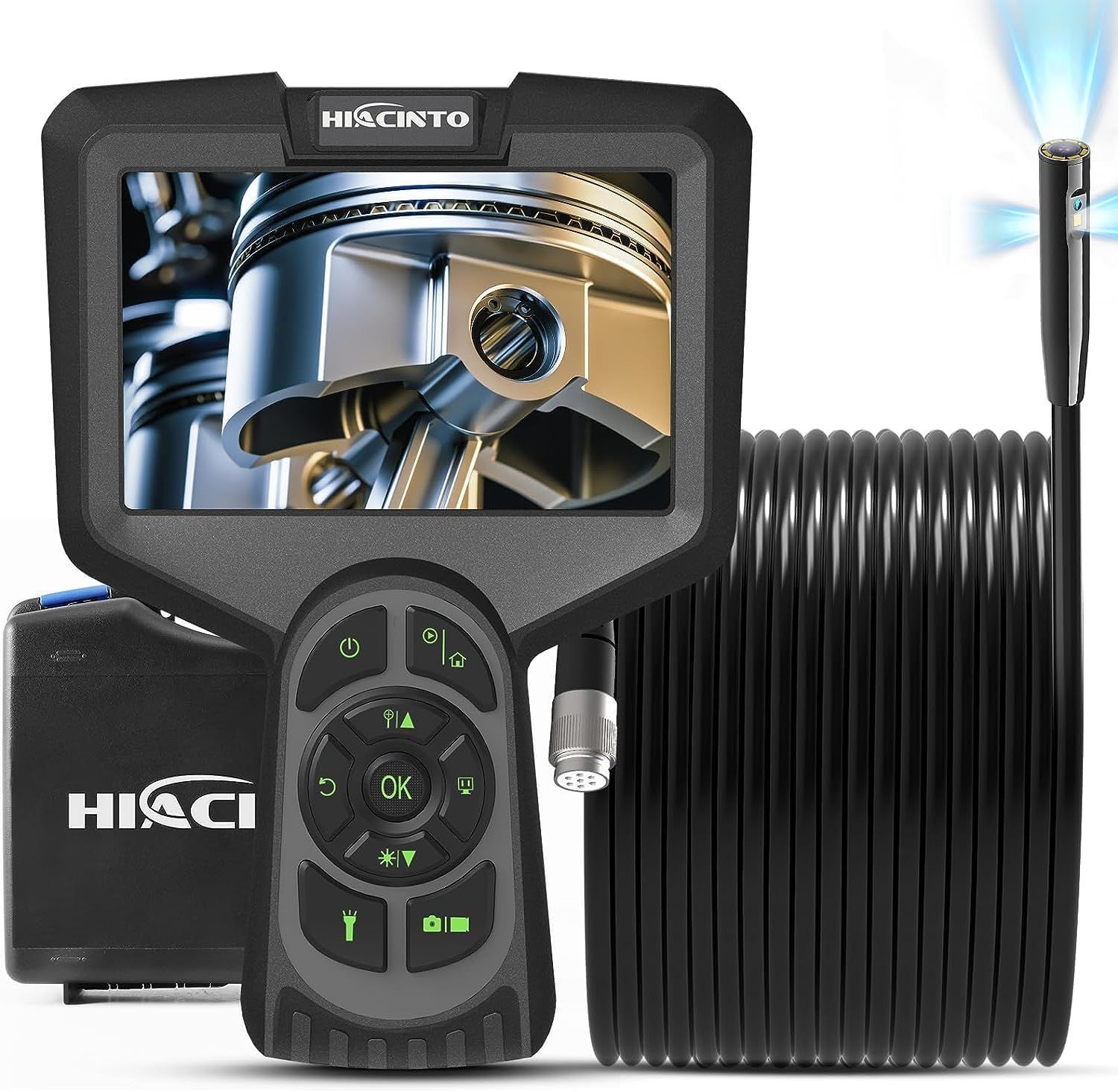 工業用内視鏡 ポータブル 20M/30M 4.3 インチ 17mm ハンドヘルド工業用排水管下水道検査ビデオカメラ内視鏡 IP68 検査カメラ下水道 排水工業用内視鏡IP68防水カメラ4.3インチIPSカラーモニターフレキシブルスネークカメラ、下水道カメラ 検査カメラ ポータブル 4.3 インチ  ... 下水道カメラ、 360°ステアリング内視鏡 HDレンズ パイプライン 自動車修理検査 ハンドヘルド ポータブル内視鏡 、配管工用