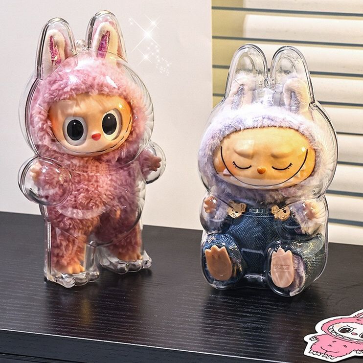 おもちゃ保護ケース LABUBU ラブブ 第1/3世代 クリア 透明ケース