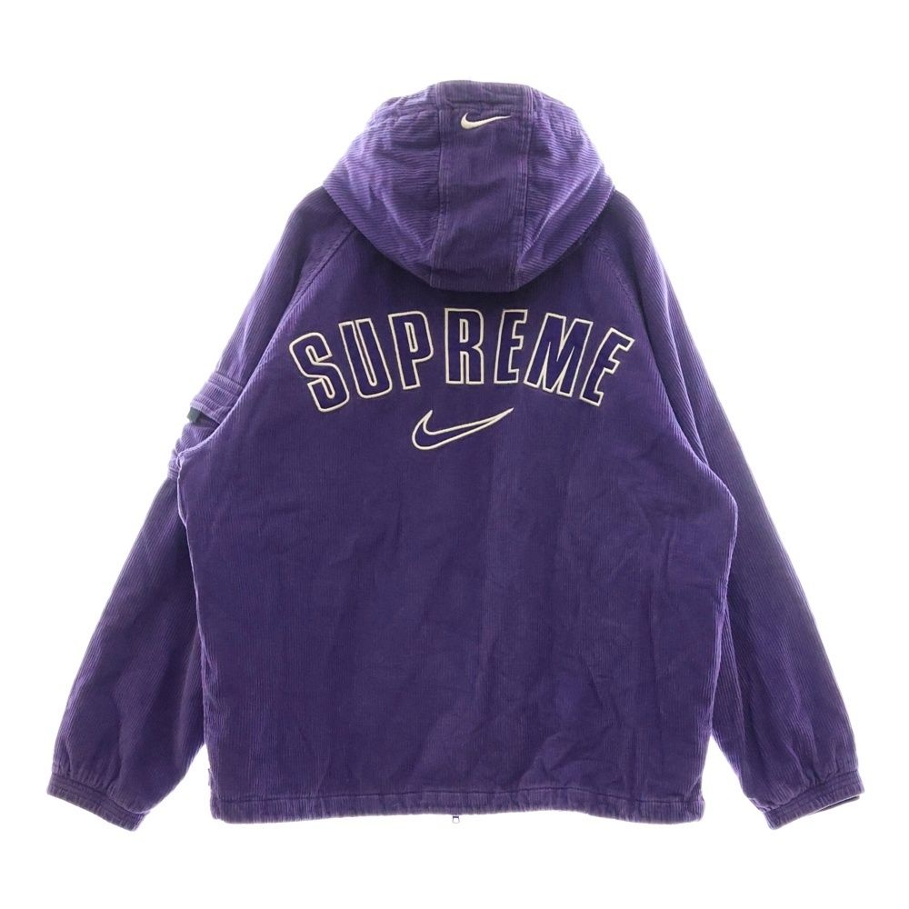 SUPREME シュプリーム 22SS ×NIKE Arc Corduroy Hooded Jacket ナイキ アーチロゴコーデュロイフーデッドジャケット パープル DM1772-506