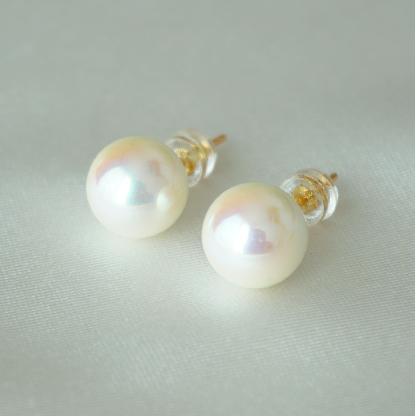 ピアス あこや 真珠 ホワイト 10mm ゴールド 本貝パール - Pearl Coco