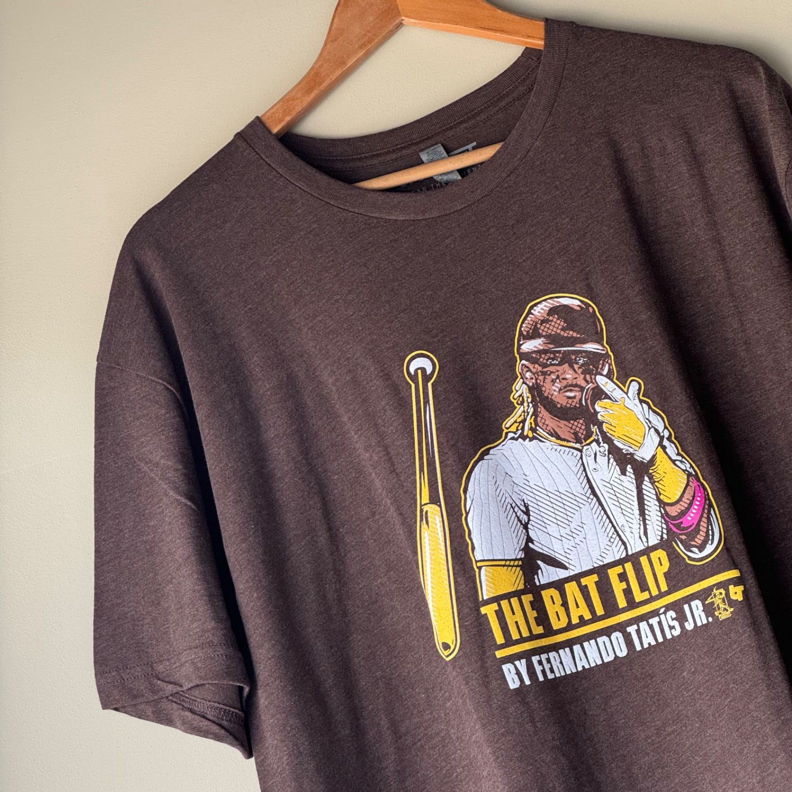 新品 タティスJR Tシャツ ブラウン XL MLB PLAYERS 公式