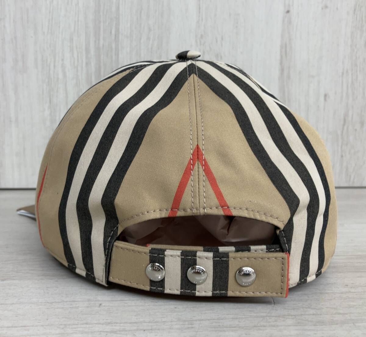 美品♪ BURBERRY バーバリー MH STRIPE TB BASEBALL CAP モノグラム 