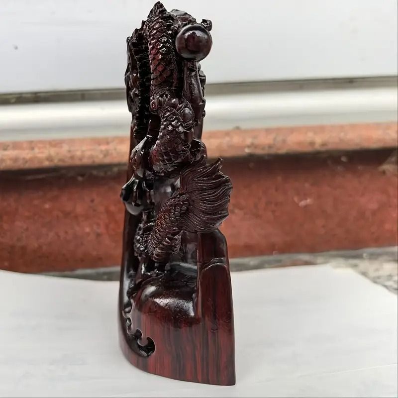 唐木製ドラゴン彫刻ボックス 唐木製ドラゴン彫刻ボックス