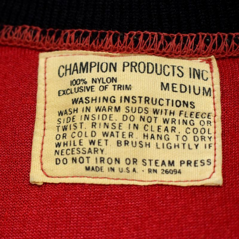 Champion 60s スタジャン プロダクツタグ 60s USA製 チャンピオン プロダクツタグ ナイロン スタジャン