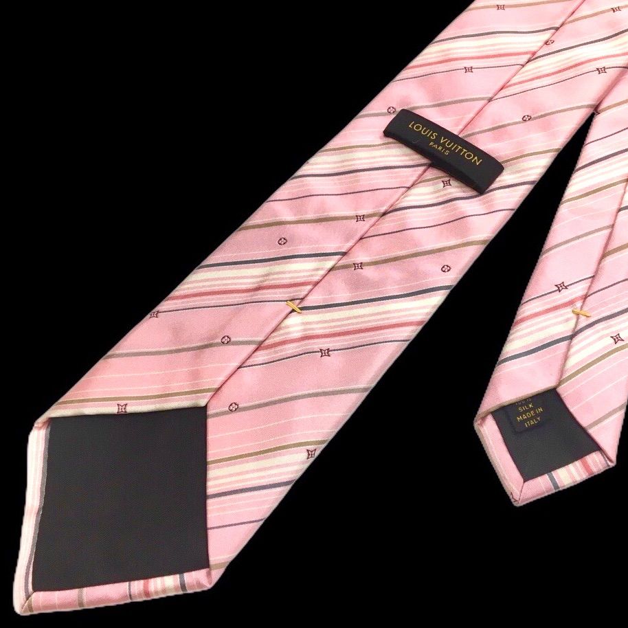 LOUIS VITTON ルイヴィトン モノグラム ストライプ柄 ネクタイ LOUIS VITTON ルイヴィトン モノグラム ストライプ柄 ネクタイ Louis