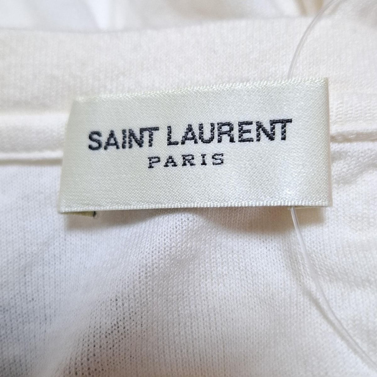  SAINT LAURENT PARIS サンローランパリ 半袖Tシャツ サイズS レディース - 497245 アイボリー バックロゴ 半袖(Tシャツ) Tシャツ カットソー